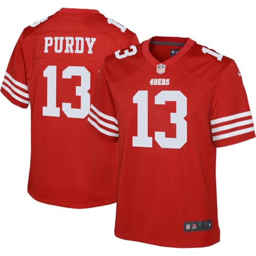 Nike Brock Purdy #13 San Francisco Game Day Replica Player Jersey - Youth Boys (8-20) (US Numeric 8 Regular 49ers - Red)