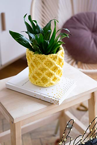 Bobilon T-Shirt Yarn Fettuccini Zpagetti Ball, 3-5 mm, Yellow, 100% Cotton