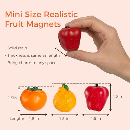 Imanes decorativos 3D de frutas para refrigerador miniatura 5