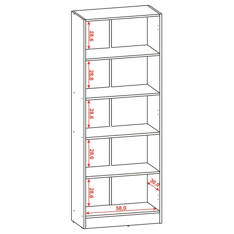 Armoire 2 Portes Chêne et Erable Multifonctions L 61 H 160.6 P 31.8 cm