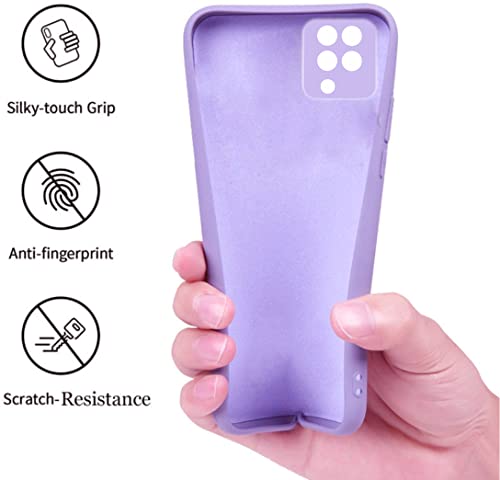 Image of A rtistque Liquid Silicone Back Cover Case for Infinix Hot 10T Matte Shockproof TPU Soft Flexible with Camera Protection - Purple