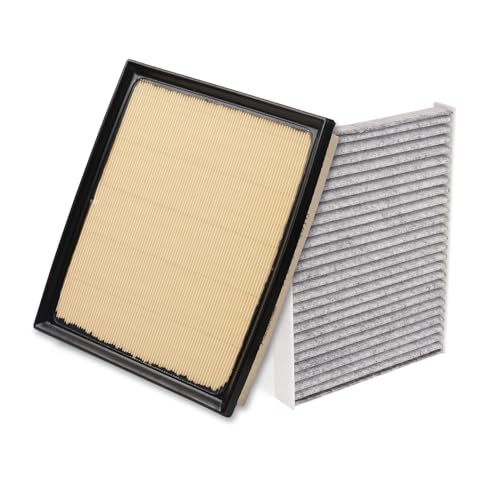 Forccord HEPAキャビンエアフィルター1個とエンジンエアフィルター1個 (2022-2023) Toyota Tundra 3.5L (2023) Sequoia 3.5L 活性炭キャビンフィルター 交換用 17801F4010 87139-50