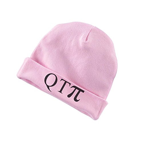 Decal Serpent Qtpie Math Joke Funny Baby Beanie Cotton Cap Hat - Pink