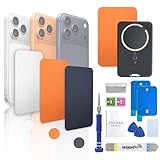 Back Glass Replacement with Metal Support Frame & Magnet for iPhone 17 Pro Max (6.9-inch,Cosmic Orange) & Includes Replacement Tools