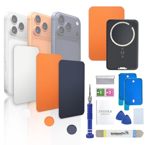 Back Glass Replacement with Metal Support Frame & Magnet for iPhone 17 Pro Max (6.9-inch,Cosmic Orange) & Includes Replacement Tools