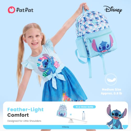 Image of Disney Stitch Backpack, 14 inch Lightweight Elementary School Backpack for Kids | Ultra-Lightweight,Ergonomic Shoulder Straps,Breathable 3D Mesh Back,Adjustable Chest Strap,Multi-Compartment Storage