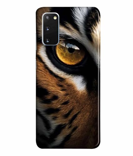 Image of Printed Hard Back Case Cover & Compatible for Samsung Galaxy S20 | Tiger Faces Art (Multicolor) - D1205