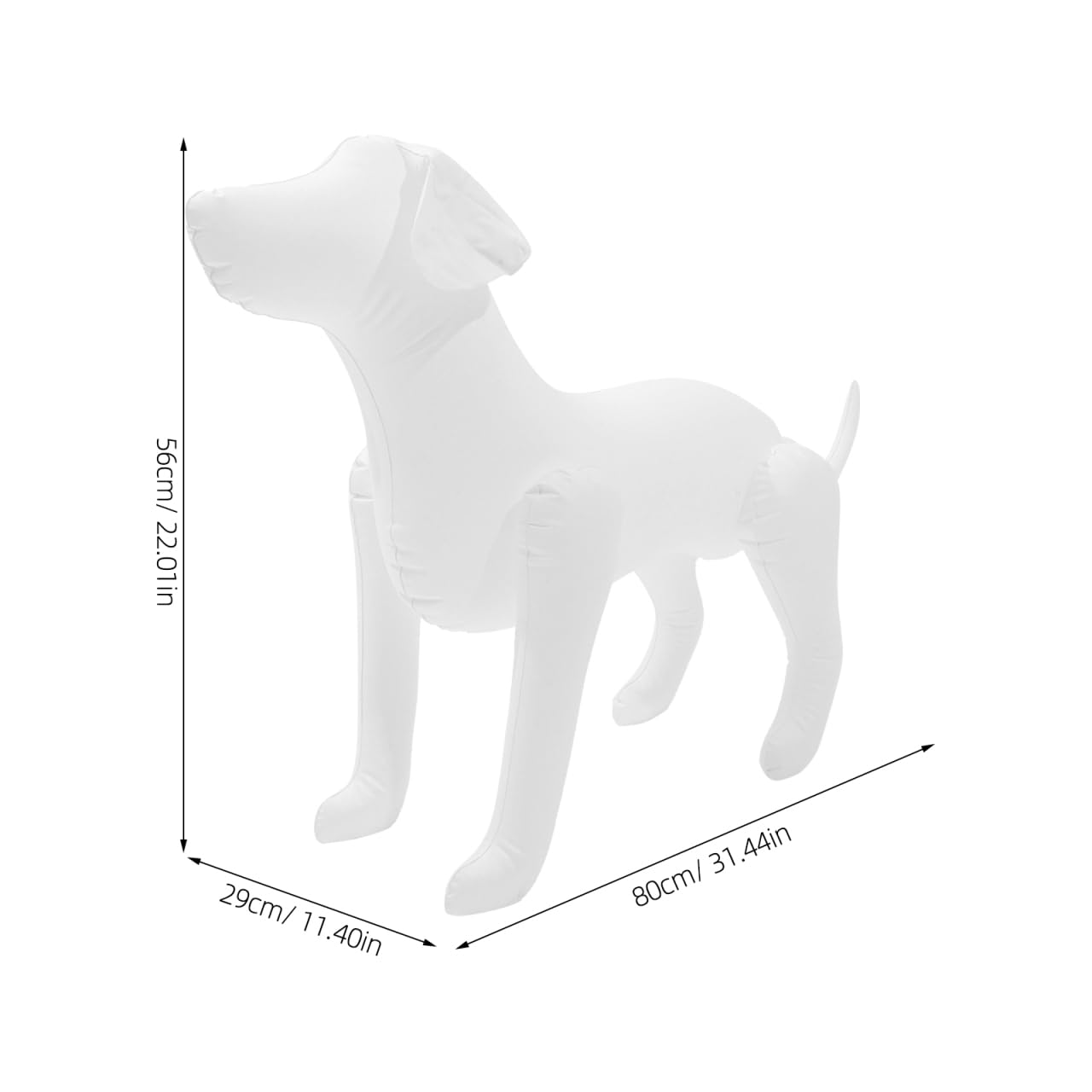 iplusmile Mannequin gonflable pour chien: Chien gonflable en PVC pour l'affichage de vêtements de chien