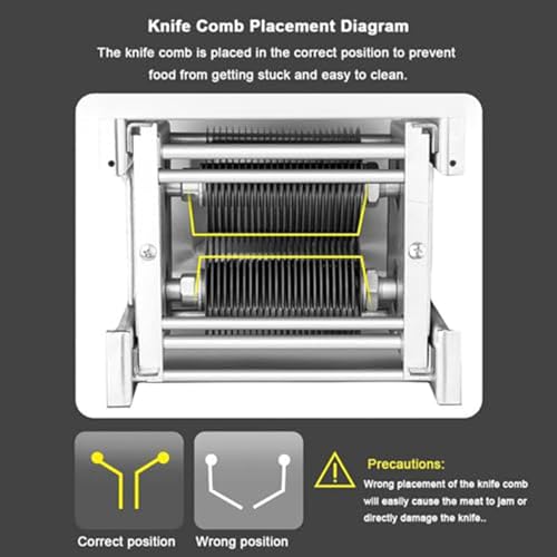 Máquina eléctrica y manual para rebanar carne de acero inoxidable miniatura 6