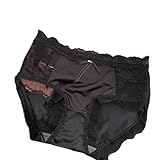 JKXFYLP Bragas De Cintura Alta Mujer Luz De 2 Paquetes Luces De Lujo Satinado Medio Cantera De Ropa De Vidrio Que Cubre La Cadera De Las Mujeres Respirables Al Gran Tamaño.-A-L 50-60 Kg