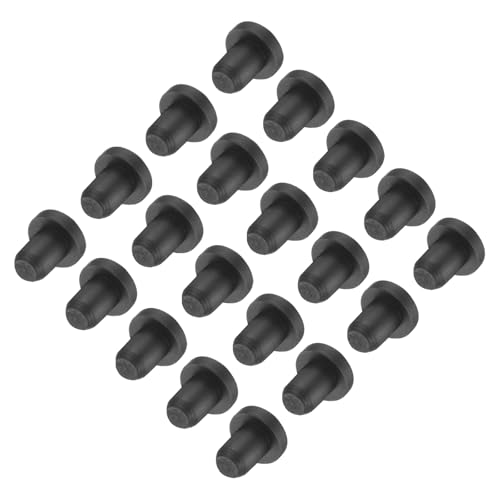 Image of uxcell High Temp Silicone Plug Mount Dia 4.5mm /0.18 inch t Shaped Rubber Stopper Hole Plugs for Powder Coating Plating Waterproof Plugs Sealing Plugs Black Pack of 36(OD 7mm)