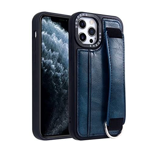 Housse en cuir pour iPhone X haut de gamme avec dragonne PU texturée
