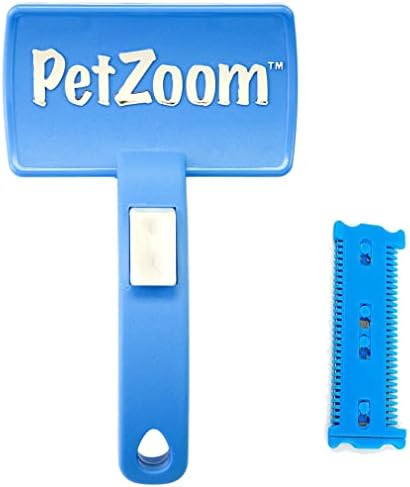 PetZoom Self Cleaning Grooming Brush with Bonus Pet Trimmer