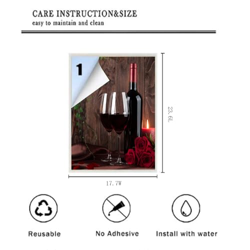 Vinilo decorativo Modern Red Wine 17.7x23.6 pulgadas miniatura 2