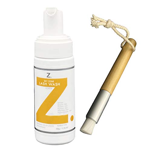 Preisvergleich Produktbild Wimpernshampoo für die Wimpernverlängerung - Schaumreiniger - Reinigungspflege - Mild und Sensitiv - inkl. Reinigungsbürste - Wimpernbürste (1x50ml)