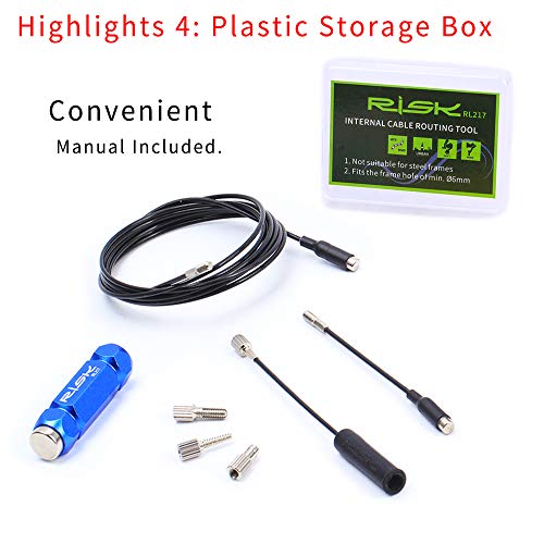 Acessório de bicicleta, Andoer Ferramenta de roteamento de cabo interno de bicicleta Trocador de fio