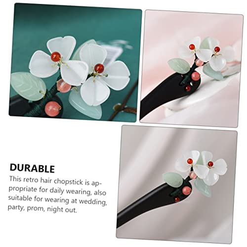 Épingle à cheveux rétro motif floral accessoire de coiffure chinois anti-glisse - 7