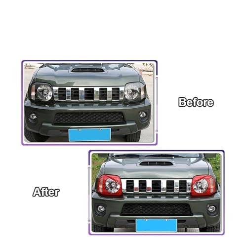 Cache phare antibrouillard Jimny 2007-2017 noir autocollant de protection calandre - 3