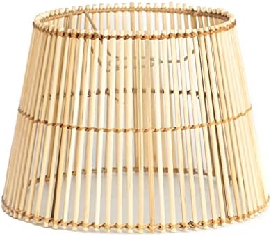 RHHDA Rattan Lamp Shade, E27 Chandelier Wicker Lamp Shade, Small Lamp Shade for Hanging Lamp, Pendant Light, Floor Lamp