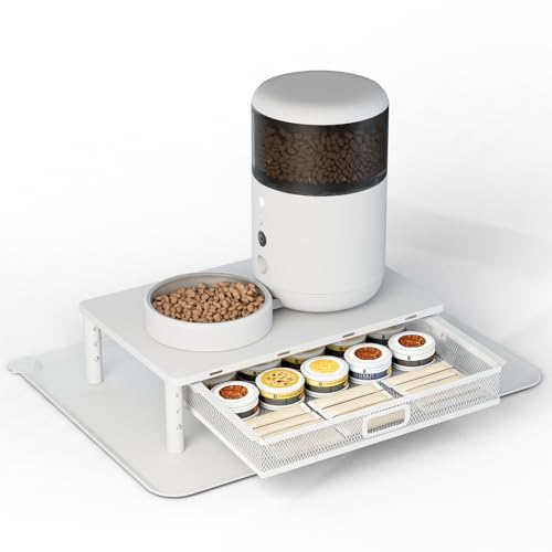 WSOWX Cat Food Stand for Automatic Feeder, Elevated Cat & Small Dog Feeder…