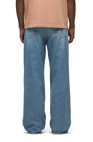 Image of Hudson Men's Luca Loose Fit Wide Leg Denim Pant