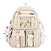 NC S.Fanny OU Ästhetischer Rucksack.Japanische Kawaii Rucksäcke Schultasche mit Anhänger. Kleiner Rucksack. Schulbedarf.Laptop-Rucksack