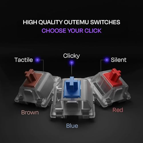 Image of Kreo Hive Anti-ghosting Gaming Keyboard | 75% Tenkeyless Wired Mechanical Keyboard with White LED Backlight Red Switches & 3 Colour Key Caps | Detachable USB C Cable BP (White Backlight, Red Switch)