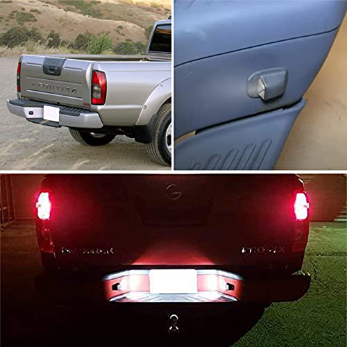 Led License Plate Lights Compatible With 1999-2004 Nissan Xterra, 1998-2004 Nissan Frontier Oem Led Number Lamps Replacement 12-Smd White Rear Tag Light Assembly Kit Error Free #TOP6