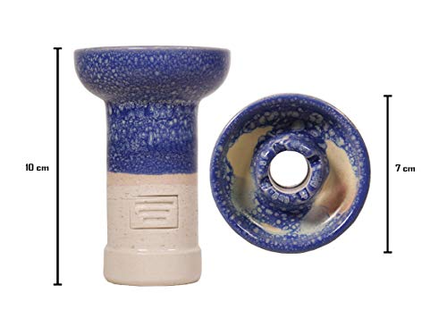 VODETA - Handgefertigter Tabakkopf für Shisha | Hookah - aus weißem Töpferton gefertigt, mit einem Phunnel-Design und… – Bild 4