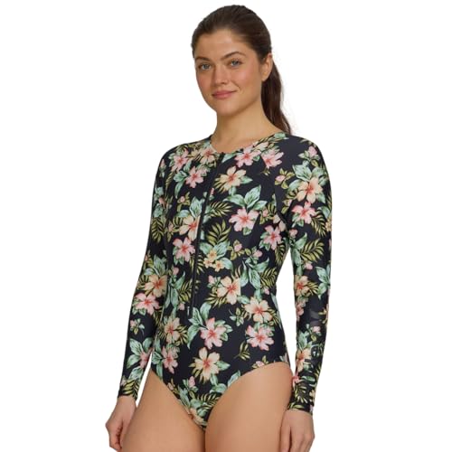 Image of Hurley Long Sleeve Womens One Piece Swimsuits, Swimsuit for Women, Bathing Suit for Women, Swim Suit UPF 50+ SPF UV Protected