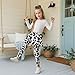 Cndexd Girl's Leggings with Ruffle Skirt 2 in 1 High Waisted Stretchy Ankle Length Skirt Pants for Little Kids Yoga Pants Fashion Cow Print