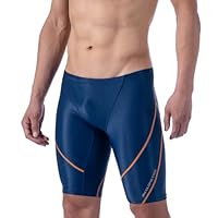 MY KILOMETRE Herren Jammers Lang Badehose Schwimmen Badeanzug Jammer (DE/NL/SE/PL, Alphanumerisch, L, Regular, Regular, Dunkelblau-PBT)