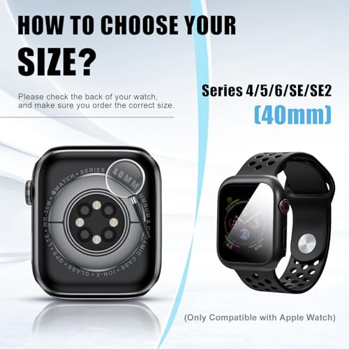 Image of Privacy Case for Apple Watch Screen Protector Series 4-6 SE 40mm