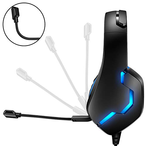 GAMURRY Gaming Headset für PS4 PC Xbox One S,3.5mm Gaming Kopfhörer mit Mikrofon,Surround Sound Noise Cancelling mit LED Licht,für Laptop,Mac,Tablet,Smartphone,PS vita,Nintendo Switch(Schwarzblau) - Image 5