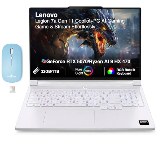 Image of Lenovo Legion 7a Gen 11 AI Gaming Laptop, 16 inch 3K 240Hz OLED, 32GB, 1TB SSD