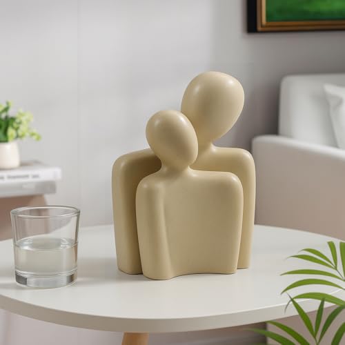 Image of CraftVatika Romantic Couple Statue Home Decoration Items for Living Room, Modern Abstract Couple Sculpture Set, Valentine Gift for Girlfriend Boyfriend Husband Wife Her Him, Table Decor Home
