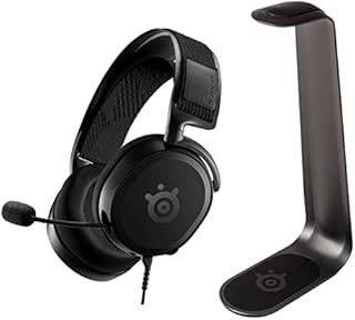 SteelSeries Arctis Prime Console - Competitive Gaming Headset - High Fidelity Audio Drivers - For PlayStation 5, Xbox Series X/S and PC + HS1 Aluminium Headset Stand