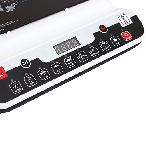 Image of Pringle 1400Watt Induction Cooktop with Push Button for Home and Kitchen /BIS CERTIFIED - Model: IC11 - Color: White
