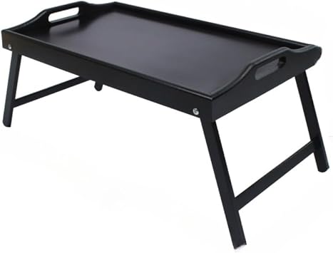 Ladfrol Chabu Table, Folding Bed Tray Table, Folding Desk with Concave Groove, Folding Legs Picture, Laptop, Snacks, Breakfast Tray Table, Mini Desk, Bed, Small, Lightweight, Table Breakfast Tray