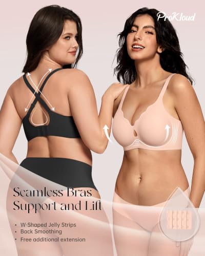 Image of ProKloud Bras for Women No Underwire Wireless Full Coverage Jelly Bras
