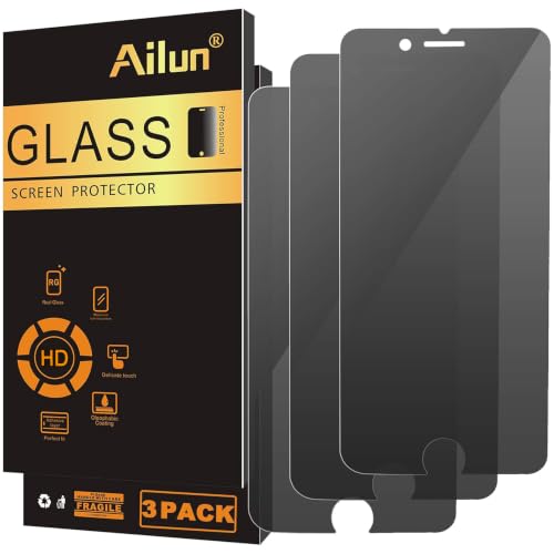 Ailun 3 Pack Privacy Screen Protector iPhone SE 2020/2022, iPhone 8/7/6/6s