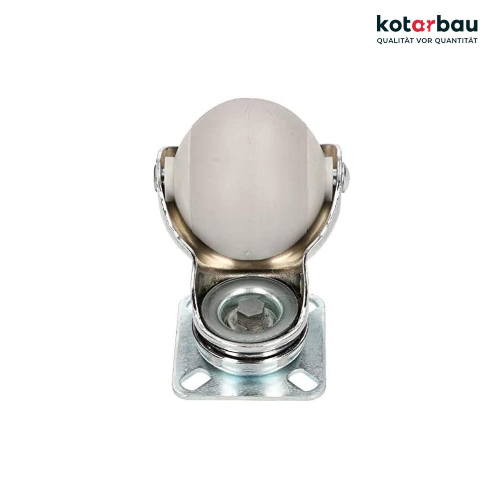 KOTARBAU 5907465906722 - Ruote per mobili, 4 pezzi, 50 mm, colore: Argento