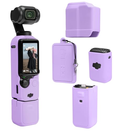 Coque silicone souple Osmo Pocket 3 protection écran antichoc violette