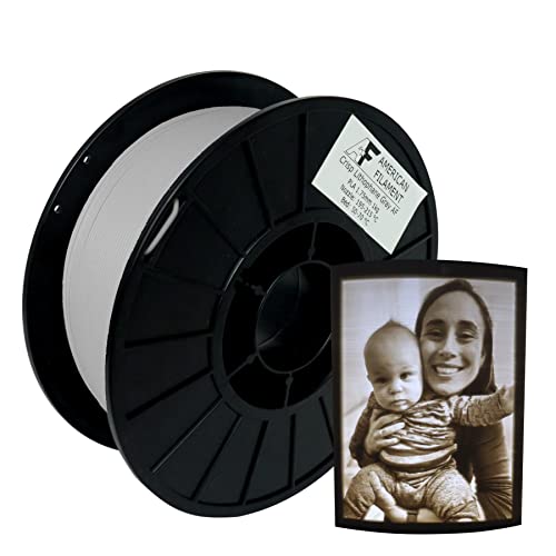 Crisp Lithophane Gray AF PLA 3D Printer Filament, 1.75 mm Diameter, 1 kg Spool - Created by Lithophane Maker!