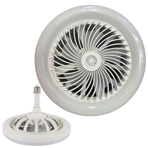 Ventilador con luz, ventilador de techo LED | Luz LED para ventilador de zócalo pequeño - Luminarias de techo ajustables, ventilador de techo moderno con luz para una comodidad mejorada
