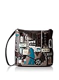 borse tua braccialini 2018  Tua by Braccialini Borsa A Tracolla Cartoline Marrone