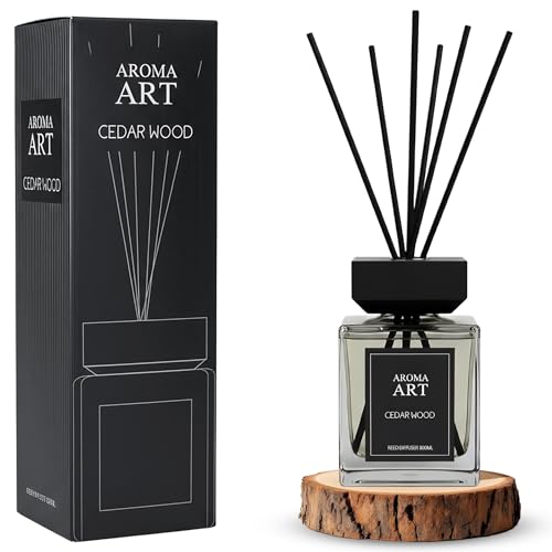 XXL Raumduft im eleganten Glasflacon 800 ml - Zedernholz - Große...