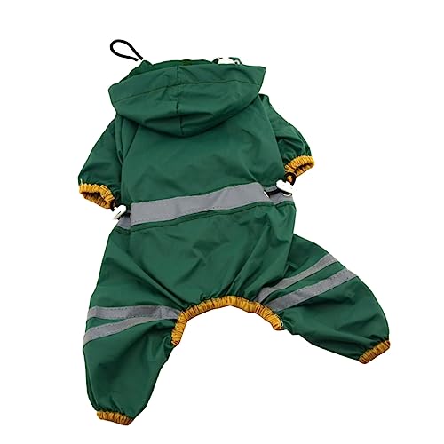 Garneck Pet Rain Jacket for Small Dogs Dog Raincoat Hood PVC Rainwear for Puppies Waterproof Breathable (Dark Xs)