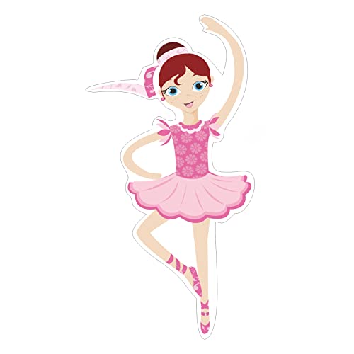 Image of Pretty UR Party Ballerina Theme Paper Cutouts for Birthday Parties, Party Supplies decor, Birthday Party Decoration Cut-Outs - Pink (10 pcs)