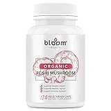 Bloom Health Reishi Mushroom Capsules, Organic Ganoderma Lucidum for Immune Support, Cardio Health and Energy – Gluten Free, Non-GMO, Vegan-Friendly 1000mg Reishi Mushroom Extract (120 Capsules)